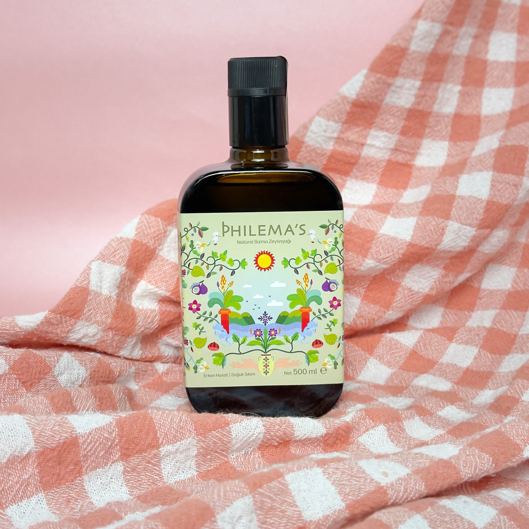 Philema’s 500 ml Erken Hasat Soğuk Sıkım Natürel Sızma Zeytinyağı Şişesi