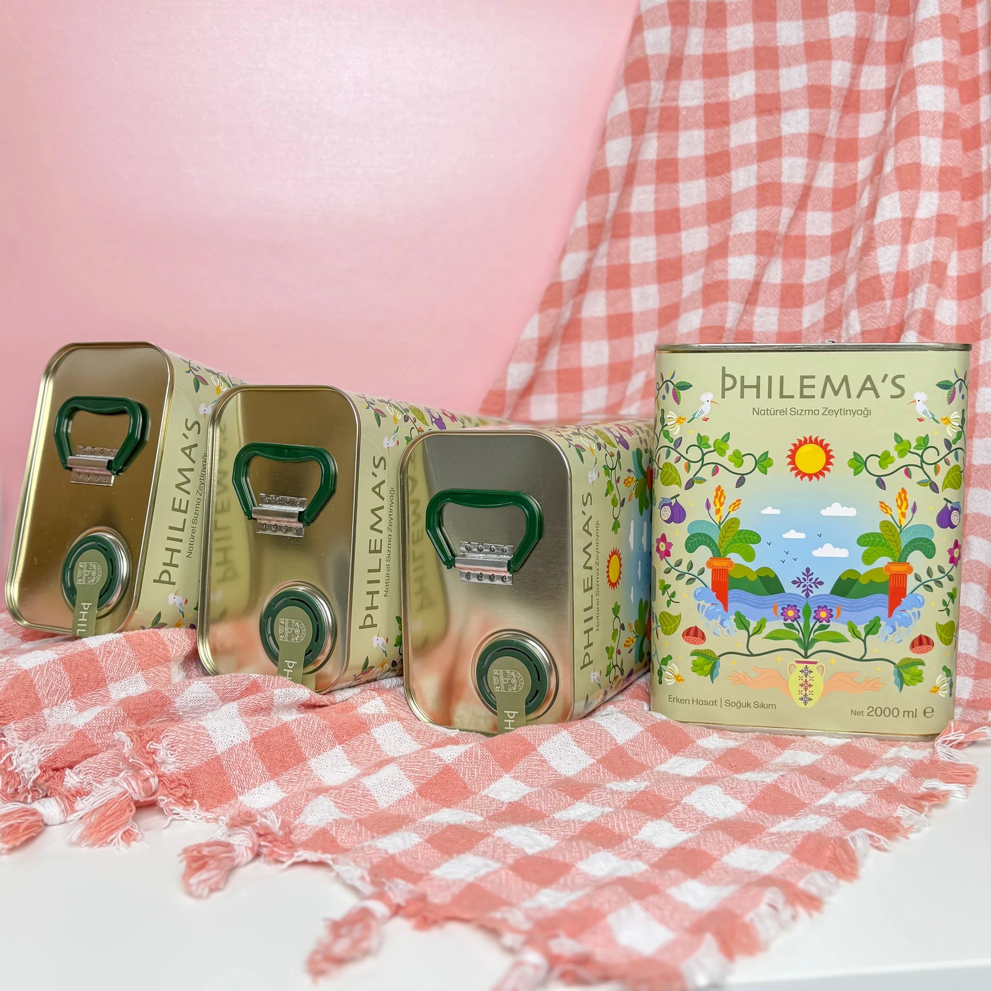 Philema's erken hasat soğuk sıkım memecik zeytinyağı 4x2LT set